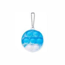 Round Push Bubble Pops Fidget Keychain