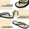 Natural Grass Bamboo Sandal Flip-Flops For beach