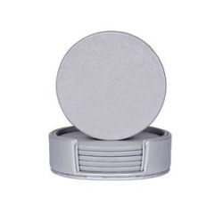 Creative PU Leather Insulation Coaster