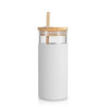 18 Oz Glass Tumbler With Bamboo Lid