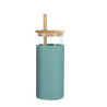 18 Oz Glass Tumbler With Bamboo Lid