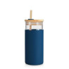 18 Oz Glass Tumbler With Bamboo Lid