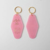 Plastic Acrylic Hotel Keychain Logo with Key Ring