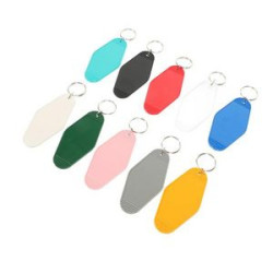 Plastic Acrylic Hotel Keychain Logo with Key Ring