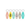 Plastic Acrylic Hotel Keychain Logo with Key Ring