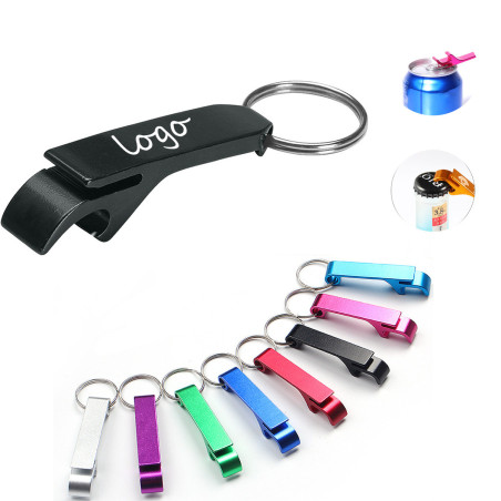 Aluminum wine corkscrew with keychain
