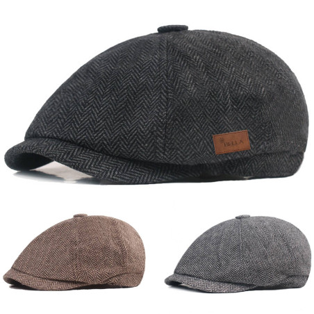 Cotton Flat Beret Cap Adjustable Size