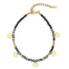 Stainless steel hand-beaded bracelet