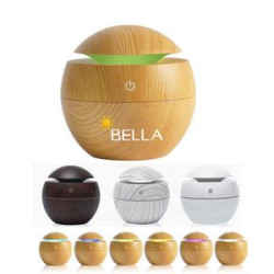 130Ml Usb Electric Air Humidifier Wood Grain 7 Color Lights
