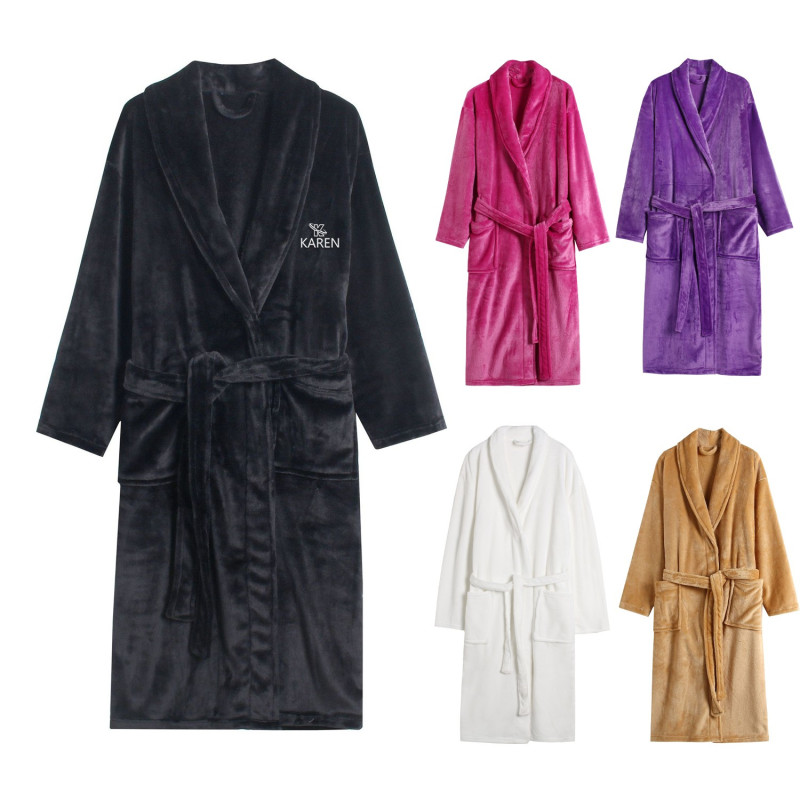 100% Turkish Cotton Wine Red Terry Kimono Bathrobe