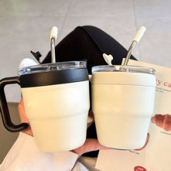 21oz Stainless Steel Large Portable With Straw Insulated Cup