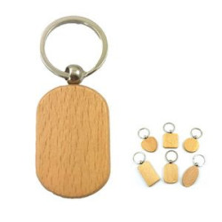 Blank Wooden Keychain Key Tags