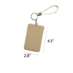Plastic Name Tag Holder With Key Chain