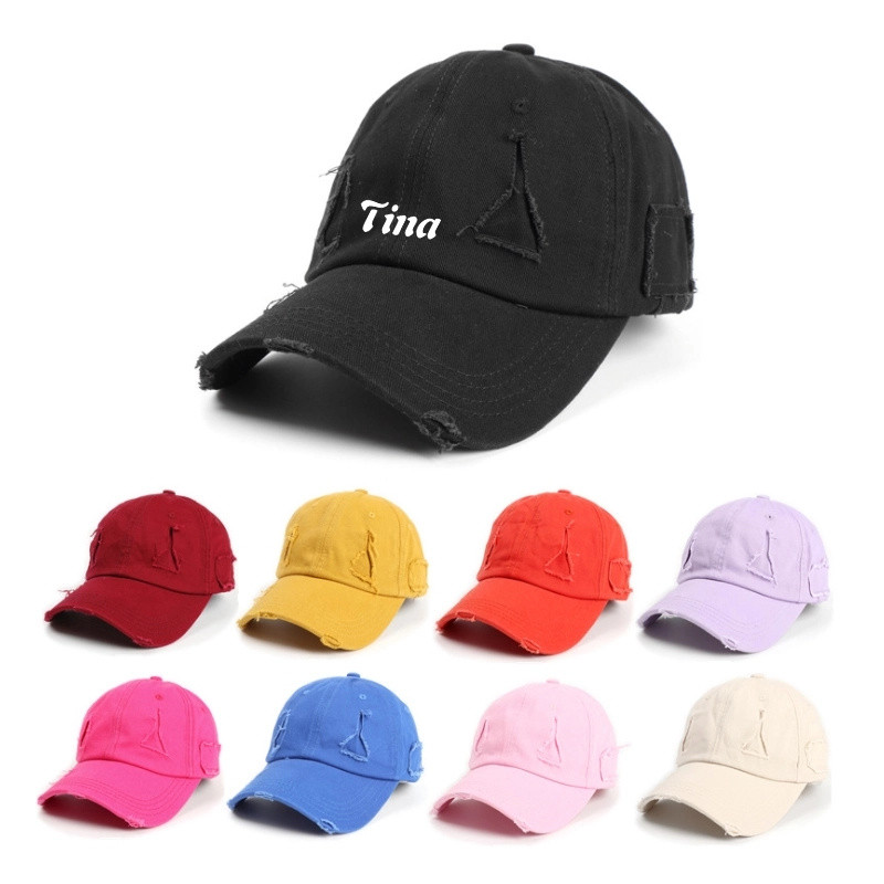 Unisex Washed Ripped cowboy hat Baseball Worker Cap