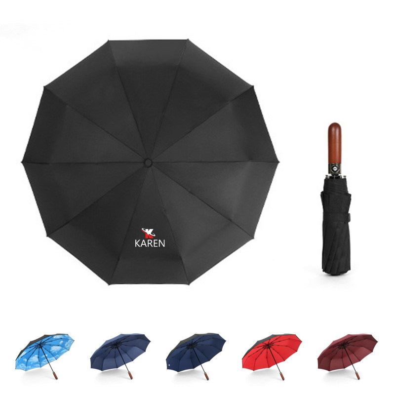 Portable Automatic Compact Windproof Travel Umbrella