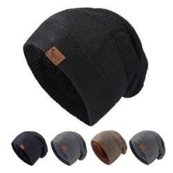 Solid Color Beanie Winter Warm Knitted Hat