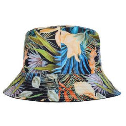 Polyester Bucket hat with tropical foliage pattern