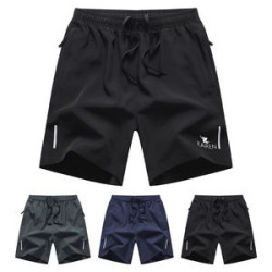Mens Solid Active Shorts