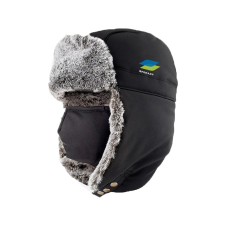 Warm Winter Trapper Hat With Mask Ear Flaps
