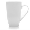 16 Oz White Porcelain Tall Latte Mugs With Handles