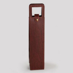 PU Leather Wine Carrier Tote Bag