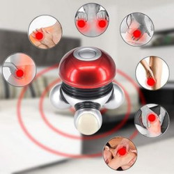 Mini Hand-Held Body Vibrating Massager With Led Light