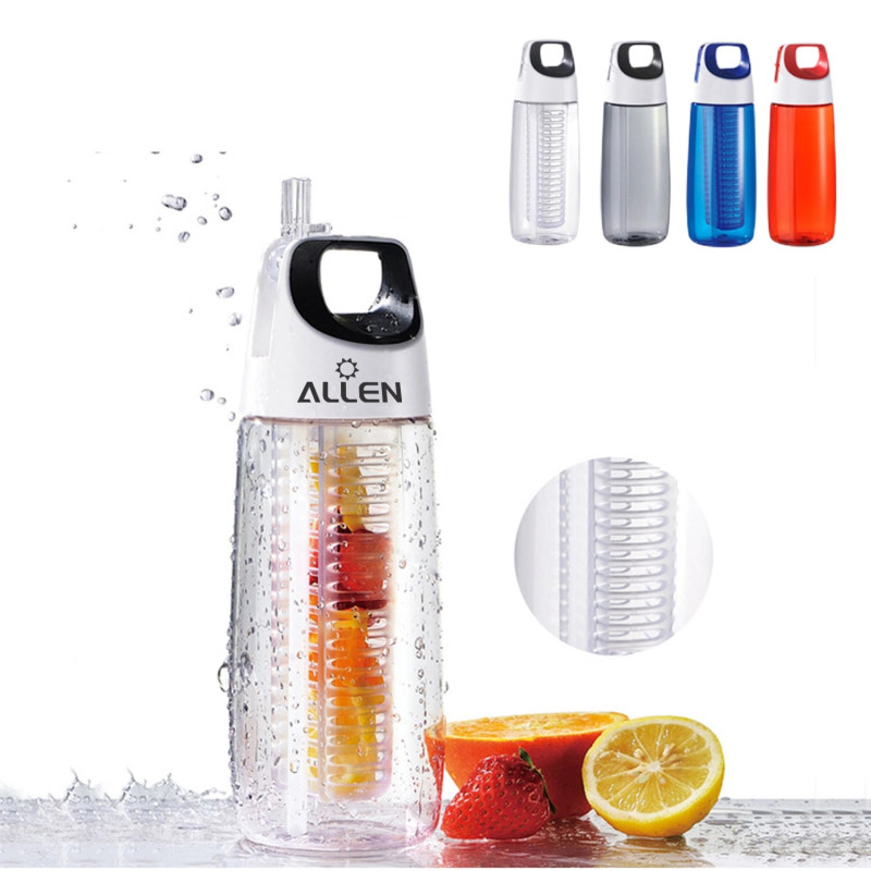 Fruit Water Bottle With Straw
