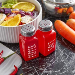 Glass Salt And Pepper Shakers Set