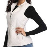 Sleeveless Zipper Diamond Quilted Puffer Warm Vest Jacket