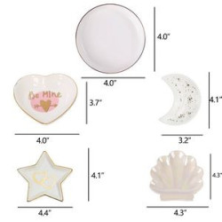 Ceramic jewelry storage ring tray