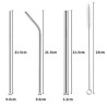 Reusable Stainless Steel Metal Straws With Pouch