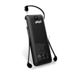 10000Mah Slim Usb C Power Bank With Built-In Ac Wall Plug
