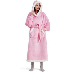 Oversized Microfiber & Sherpa Wearable Blanket
