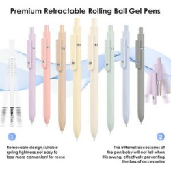 Office Supplies 0.5Mm Black Smooth Writing Ballpoint Pens