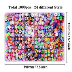1000PCS Polymer Clay Beads Bracelet Making kit