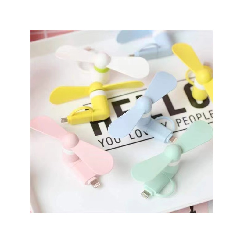 Mini 2 in1 USB / Android Dismountable Phone Fan with 2 Port