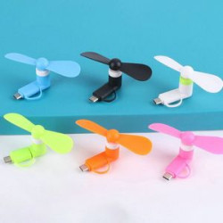 Mini 2 in1 USB / Android Dismountable Phone Fan with 2 Port