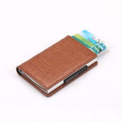 Skinny Minimal Thin Front Pocket RFID Wallet Card Holder