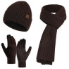 Winter Beanie Hat+ Scarf+Touch Screen Gloves Set