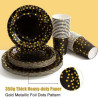 80 Pieces Black And Gold Party Supplies