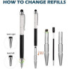 Crystal Ballpoint Pens with Stylus Tip