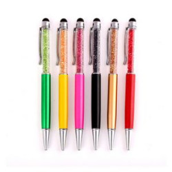 Crystal Ballpoint Pens with Stylus Tip