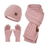 3-Piece Alpaca Hat Scarf And Touchscreen Gloves
