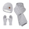 3-Piece Alpaca Hat Scarf And Touchscreen Gloves