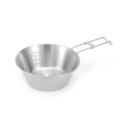 7 Oz Stainless Steel Foldable Handle Camping Mug