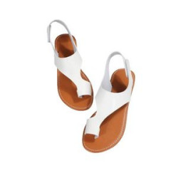 Breathable Faux Leather Flat Sandals w/ Secure Toe