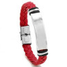 Stainless Steel Leather Woven Bracelet