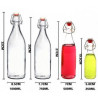 Clear Swing Top Glass Bottle