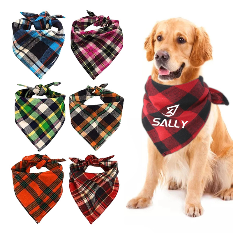 Large Solid Full Color Dog Triangle Bandana