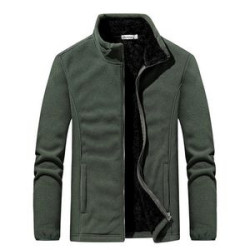 Men's Sherpa Lined Jacket Polar Fleece Full-zip Parka Coat